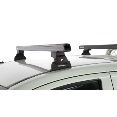 Kit 2 barres de toit noire 1250 mm Heavy Duty RLT600 Ditch Mount Mitsubishi L200 Gen V MQ-MR 2015-