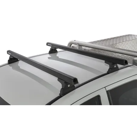 Kit 2 barres de toit noire 1250 mm Heavy Duty RLT600 Ditch Mount Mitsubishi L200 Gen V MQ-MR 2015-