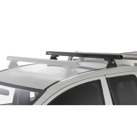 Kit 1 barre de toit arrière noire 1250mm Heavy Duty avec pied RLT600 Ditch Mount Mitsubishi L200 Gen V MQ-MR 2015-