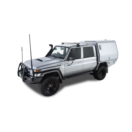 Kit 1 barre de toit noire Vortex 1500mm avec pieds RL110 Toyota Land Cruiser série 79 2007-