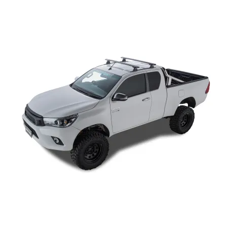 Kit 2 barres de toit Vortex 1260mm avec pieds RLT600 Toyota Hilux Revo Xtra Cabine 2015+