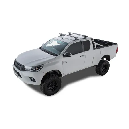 Kit 2 barres de toit Vortex 1260mm avec pieds RLT600 Toyota Hilux Revo Xtra Cabine 2015+