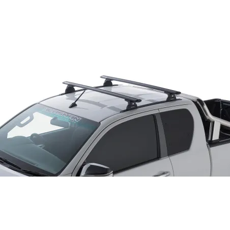 Kit 2 barres de toit Vortex 1260mm avec pieds RLT600 Toyota Hilux Revo Xtra Cabine 2015+