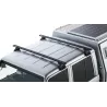 Kit 2 barres de toit noire Vortex 1500mm avec pieds RL110 Toyota Land Cruiser série 79 2007-