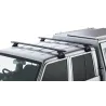 Kit 2 barres de toit noire Vortex 1500mm avec pieds RL110 Toyota Land Cruiser série 79 2007-