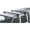 Kit 2 barres de toit noire Heavy Duty 1500mm avec pieds RL110 Toyota Land Cruiser série 79 2007-