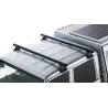 Kit 2 barres de toit noire Heavy Duty 1500mm avec pieds RL110 Toyota Land Cruiser série 79 2007-