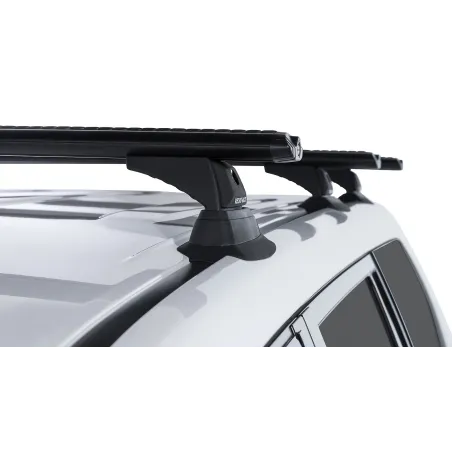 Kit 3 barres de toit noire Vortex 1260mm avec pieds RCH Toyota Land Cruiser série 150 2009-