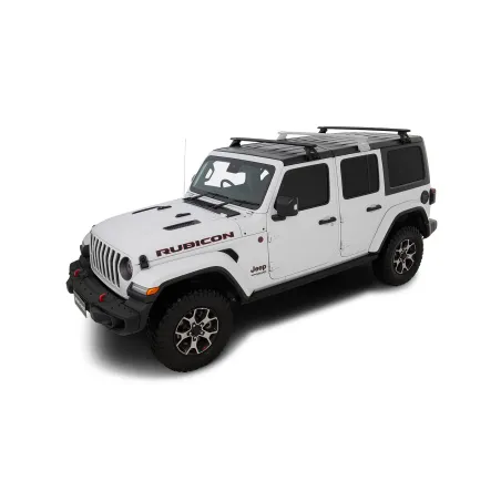 Kit 2 barres de toit noire Vortex 1500mm avec pieds RL110 Jeep Wrangler JL & Gladiator 2019+