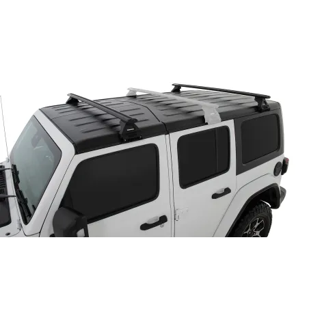 Kit 2 barres de toit noire Vortex 1500mm avec pieds RL110 Jeep Wrangler JL & Gladiator 2019+
