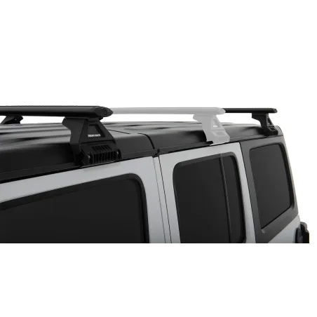 Kit 2 barres de toit noire Vortex 1500mm avec pieds RL110 Jeep Wrangler JL & Gladiator 2019+