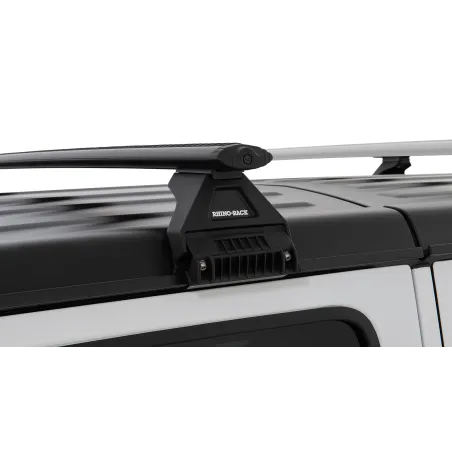 Kit 2 barres de toit noire Vortex 1500mm avec pieds RL110 Jeep Wrangler JL & Gladiator 2019+