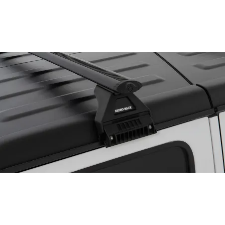 Kit 2 barres de toit noire Vortex 1500mm avec pieds RL110 Jeep Wrangler JL & Gladiator 2019+