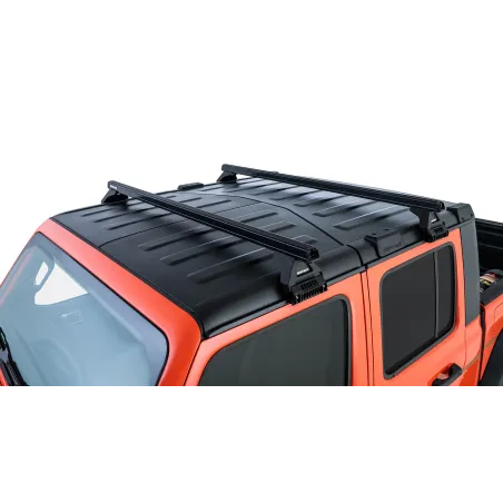 Kit 2 barres de toit noire Heavy Duty 1500mm avec pieds RL110 Jeep Wrangler JL & Gladiator JT 2020+