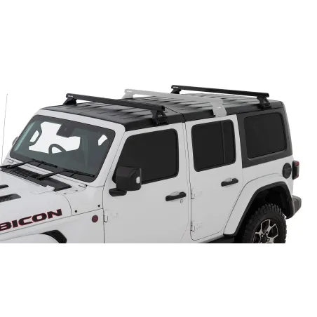 Kit 2 barres de toit noire Heavy Duty 1500mm avec pieds RL110 Jeep Wrangler JL & Gladiator JT 2020+