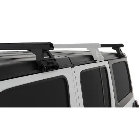 Kit 2 barres de toit noire Heavy Duty 1500mm avec pieds RL110 Jeep Wrangler JL & Gladiator JT 2020+