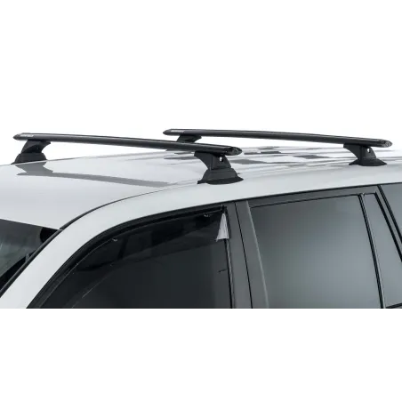 Kit 2 barres de toit noire Vortex 1260mm avec pieds RCH Mitsubishi L200 Gen V MQ-MR 2015-