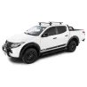 Kit 2 barres de toit noire Vortex 1260mm avec pieds RCH Mitsubishi L200 Gen V MQ-MR 2015-