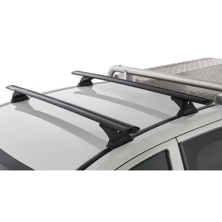 Kit 2 barres de toit noire Vortex 1260mm avec pieds RCH Mitsubishi L200 Gen V MQ-MR 2015-