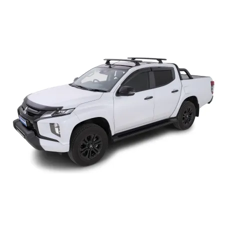 Kit 2 barres de toit noire Vortex 1260mm avec pieds RCH Mitsubishi L200 Gen V MQ-MR 2015-