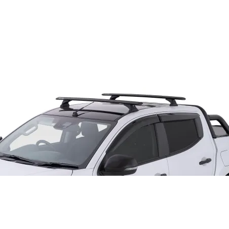 Kit 2 barres de toit noire Vortex 1260mm avec pieds RCH Mitsubishi L200 Gen V MQ-MR 2015-