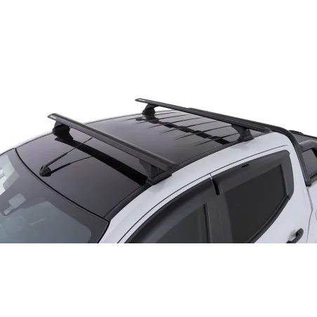 Kit 2 barres de toit noire Vortex 1260mm avec pieds RCH Mitsubishi L200 Gen V MQ-MR 2015-