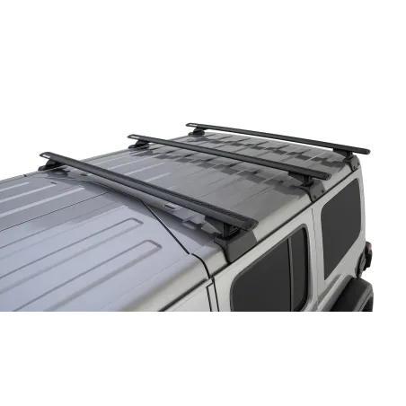 Kit 3 barres de toit noire Vortex 1500mm RCL Backbone Jeep Wrangler JL 2019-