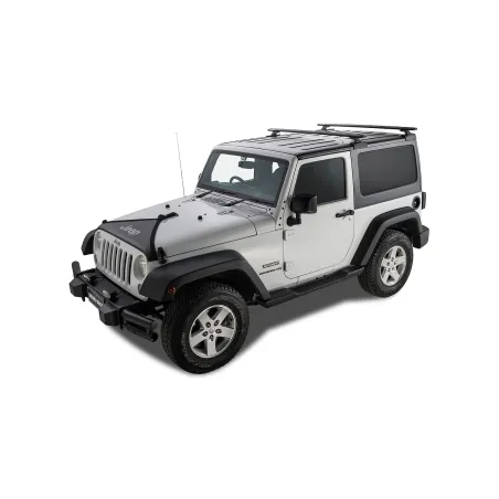 Kit 2 barres de toit noire Vortex 1500mm RCL avec Backbone RJKB2 Jeep Wrangler JK 2011-2019