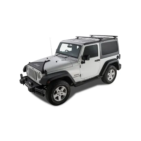 Kit 2 barres de toit noire Vortex 1500mm RCL avec Backbone RJKB2 Jeep Wrangler JK 2011-2019