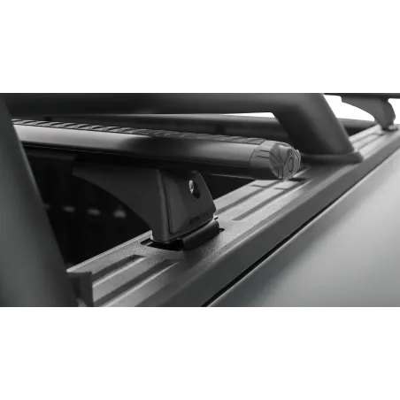 Kit 2 barres de toit noire 1650mm Vortex avec pieds RCH Ford Ranger (Excl. Wildtrak Platinum) Double T9 2022-