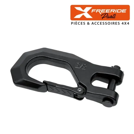 Crochet en acier forgé de 3/8" idéal pour les câbles en acier ou des câbles synthétiques jusqu'à 12mm de diamètre