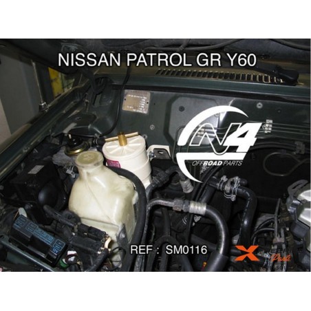 Support pour le montage d'un préfiltre à Gasoil Racorsérie 500FG pour Nissan Patrol Y60 N4-Offroad