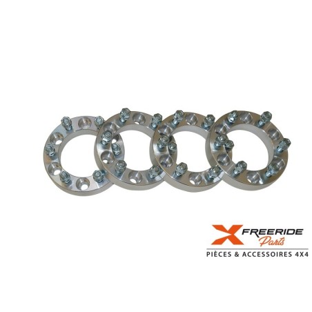 Jeu de 4 élargisseurs de voie de 38mm en aluminium Tyrex, visserie comprise. Nissan