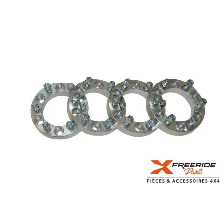 Jeu de 4 élargisseurs de voie de 38mm en aluminium Tyrex, visserie comprise. Nissan