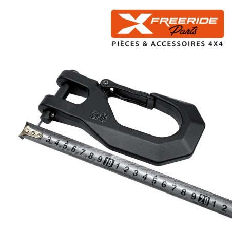 Crochet en acier forgé de 3/8" idéal pour les câbles en acier ou des câbles synthétiques jusqu'à 12mm de diamètre