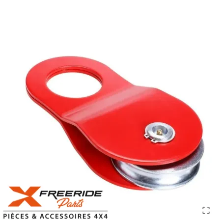 Poulie de mouflage avec axe graissable.