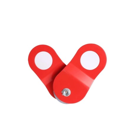 Poulie de mouflage avec axe graissable.