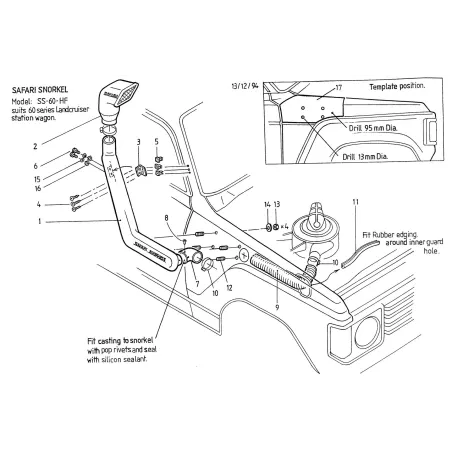 Snorkel Safari Land Cruiser HJ60 HJ61