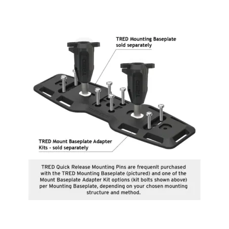 Axes à verrouillage rapide 113 mm pour plaque à sable Tred