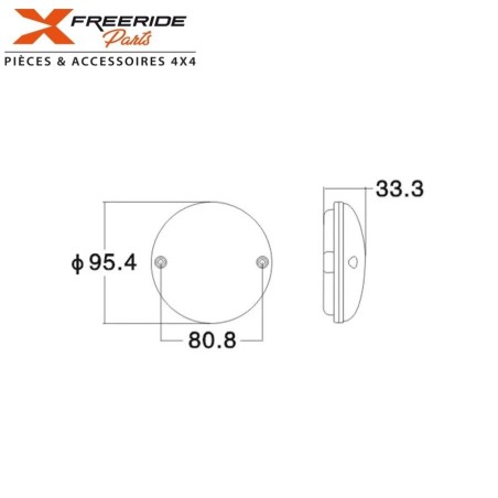 LED à 3 fonctions de 95mm