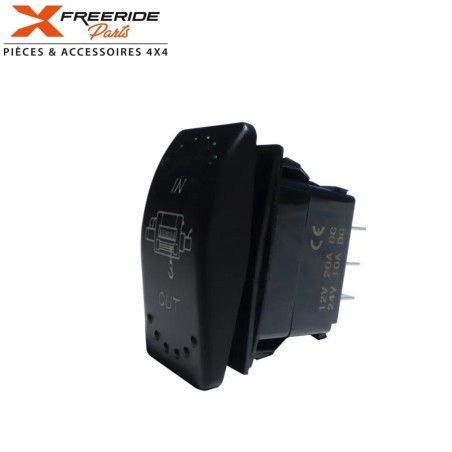 Interrupteur commande treuil pour branchement fixe sur le tableau de bord